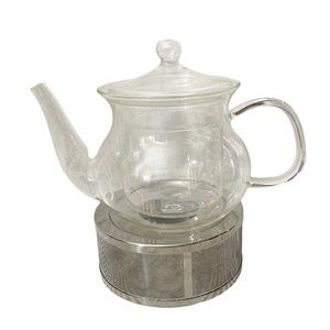 Teavana Pagoda Glass Teapot with Infuser Insert and Candle Base