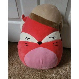 Squishmallow 12" Fifi the Red Fox in Sleeping Slumber Hat NWT