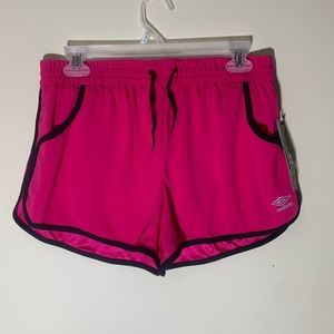 Umbro Comfort Control Pink black womens shorts with underwear inside size M NWT