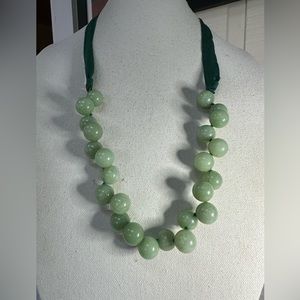 Older JCrew satin ribbon glass bead necklace