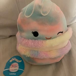 NWT Lizma the Macaroon Squishmallow 7.5” cotten candy colors