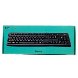 NWT Logitech K120 Corded Plug-and-Play USB Keyboard