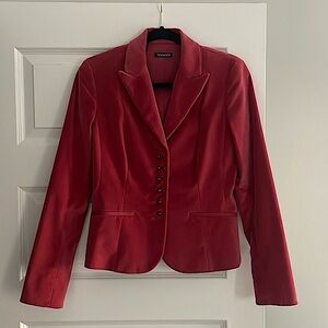 Tahari Raspberry/Pink Velvet Blazer Jacket Size 6