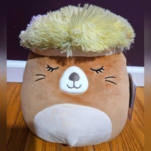 NWT 10” Bristol the Beaver 🦫 Squishdoos Squishmallow Rainbow 🌈 crazy hair