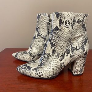Sam Edelman snake print ankle booties