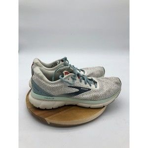 Brooks Trace Running Shoes Womens 9.5 M White Blue Sneakers Whisper Athletic