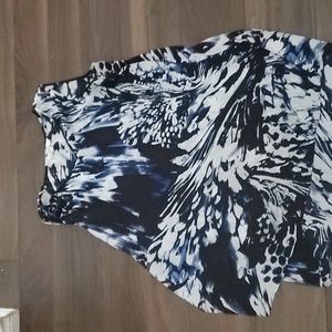 CLEO DRESS SIZE MEDIUM BLUE AND WHITE