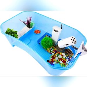 Rypet Small Reptiles and Shore Pets Blue Tank Aquarium