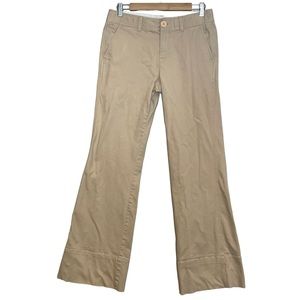 Marc Jacobs Womens Flare Chino Pant Size 6 Beige BootCut Office Minimalist