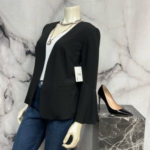 Kensie brand black blazer with peplum sleeves