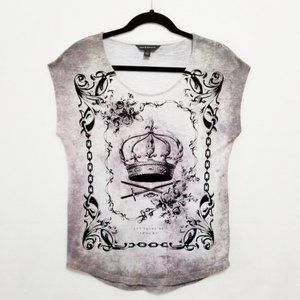 Rock and Republic T-Shirt Burnout Crown Swords