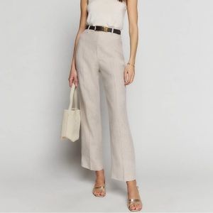 NEW Reformation Freddie Wide Leg Linen Pants 8