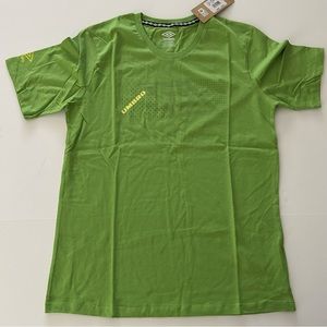 Big Boys- Basic Youth Umbro Connect The Dots T-Shirt Top Green lime - XL