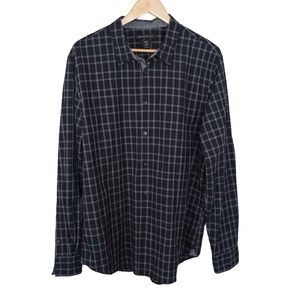 John Varvatos Men's Button Down Check Long Sleeve Shirt