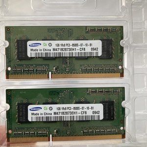 2 X Samsung 1GB 1Rx8 PC3-8500S-07-10-B1 Memory RAM