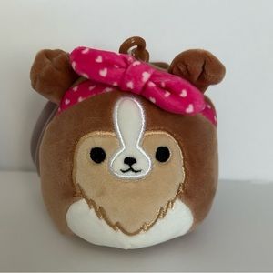 NWT Squishmallows 3.5” Andres The Valentine's Day ♥️ Dog 🐕 Plush Clip