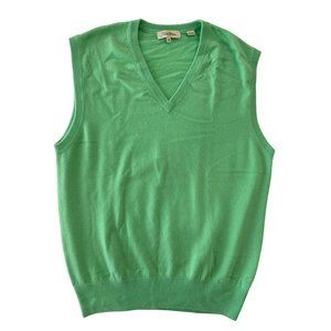 Peter Millar Men's Pure Cashmere Green Sweater Vest size‎ Medium