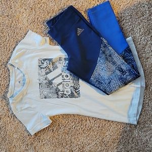 Adidas lot - tshirt and leggings