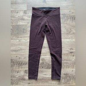 Aritzia TNA dark purple mid rise leggings, very flattering! Stretchy & comfy