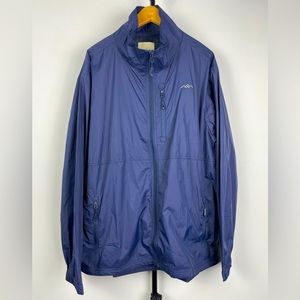 Trailside Supply Co. Blue Lightweight Packable Windbreaker Full Zip Jacket