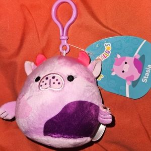 NWT Stasia the purple Seacow 🐄 Squishmallow Clip 3"