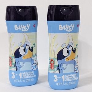 Bluey 3 in 1 Berry Scented Body Wash, Shampoo & Conditioner, Bundle of 2, NEW