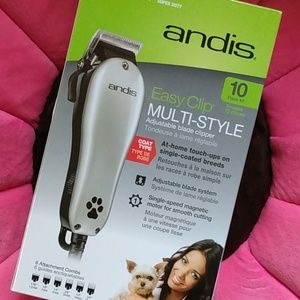 Andis easy clip multi style adjustable blade clipper on single coated dog breeds