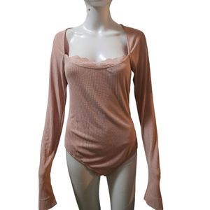 Free People Intimately Ribbed Long Sleeve Bodysuit