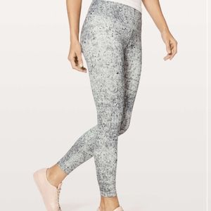 Lululemon Wunder Under Hi-Rise 7/8 Tight 25" Antiqued Alpine White Multi