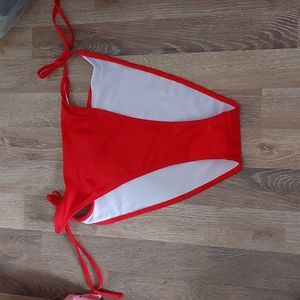 3/10$🍁Red side tie bikini bottoms