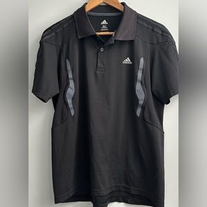 ADIDAS climacool mens medium black golf / tennis polo