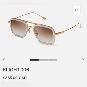 DITA Flight 006 Sunglasses -Clear Crystal/Yellow Gold w/ Brown to Clear Gradient