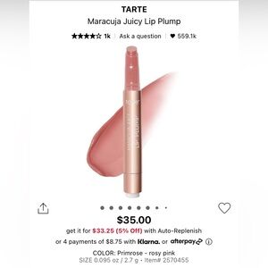 Tarte Maracuja Juicy Lip Plump  - primrose