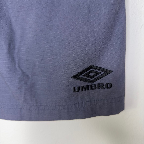 Vintage 90s Umbro Shorts High Waisted Men's Medium Cargo Athletic Gray - Picture 5 of 5