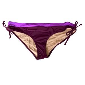 NWT! J.Crew purple color block string bikini bottom size XL