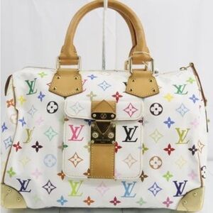 LOUIS VUITTON X MURAKAMI TAKASHI SPEEDY 30 WHITE MULTICOLOUR