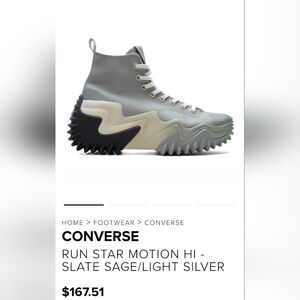 ✨✨👟👟Converse Run Star Motion Hi Slate Sage Light Silver