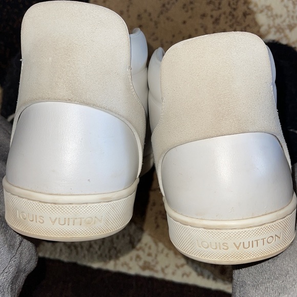 Louis Vuitton Fuselage White Leather Suede High Top Sneakers - Picture 9 of 17