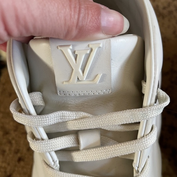 Louis Vuitton Fuselage White Leather Suede High Top Sneakers - Picture 10 of 17