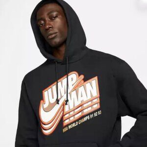 Jordan Jumpman Fleece NBA WORLD CHAMPS 91 92 93 Pullover Hoodie Men's XS