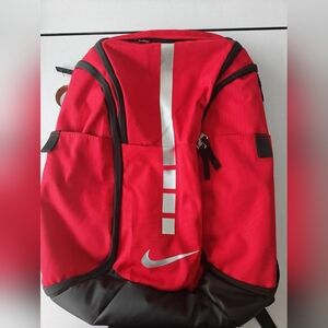 Nike Hoops Elite Pro Backpack Red Black Metallic Silver 38 Liter Basketball Bag