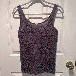 J. Crew Gray Lace Top - Size XXS