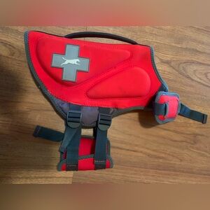 TOP PAW 🐾 red reflective neoprene Life Jacket for dogs