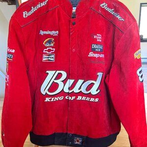 NASCAR Chase Authentics JH Design Suede Leather Dale Earnhardt Jr Bud Jacket XL