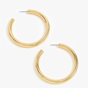 JCREW Hoop Earrings NWT OS Burnished Gold