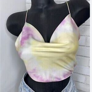 Zara cropped backless tie dye tank top