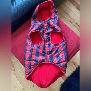 Top Paw, buffalo plaid doggy coat XL