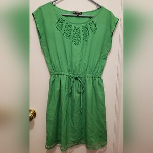 Bebop Green Summer Dress Women's Size Medium