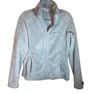 Columbia women’s full zip fleece jacket size S light blue