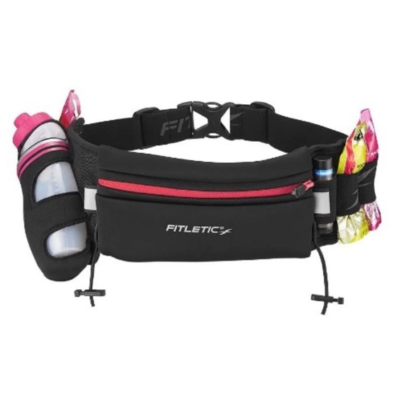 Fitletic fully loaded water and gel belt in pink and black - Picture 1 of 4